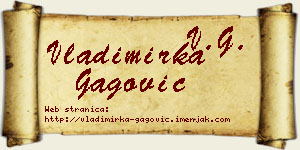 Vladimirka Gagović vizit kartica